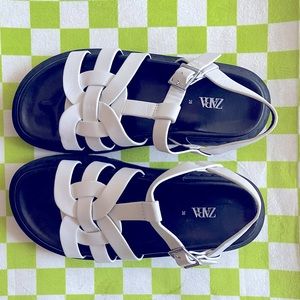 Zara chunky sole leather sandals